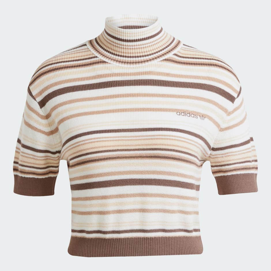 Striped Cropped Turtleneck