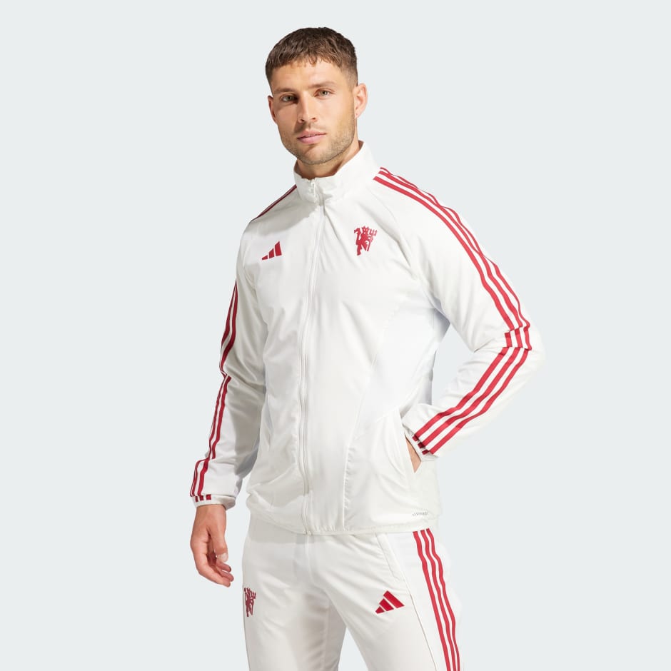 White and best sale gold adidas tracksuit