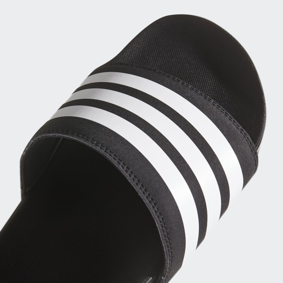 adidas men's adilette cloudfoam plus stripes slides