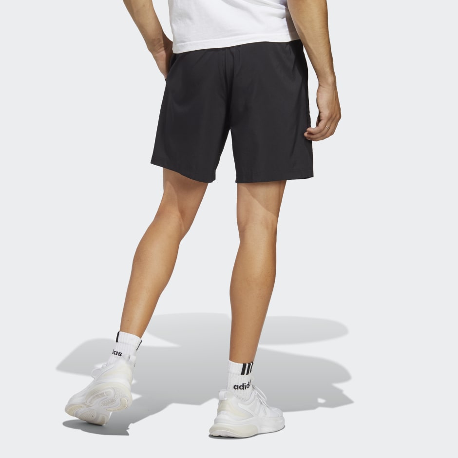 Clothing - AEROREADY Essentials Chelsea Linear Logo Shorts Black | adidas Arabia