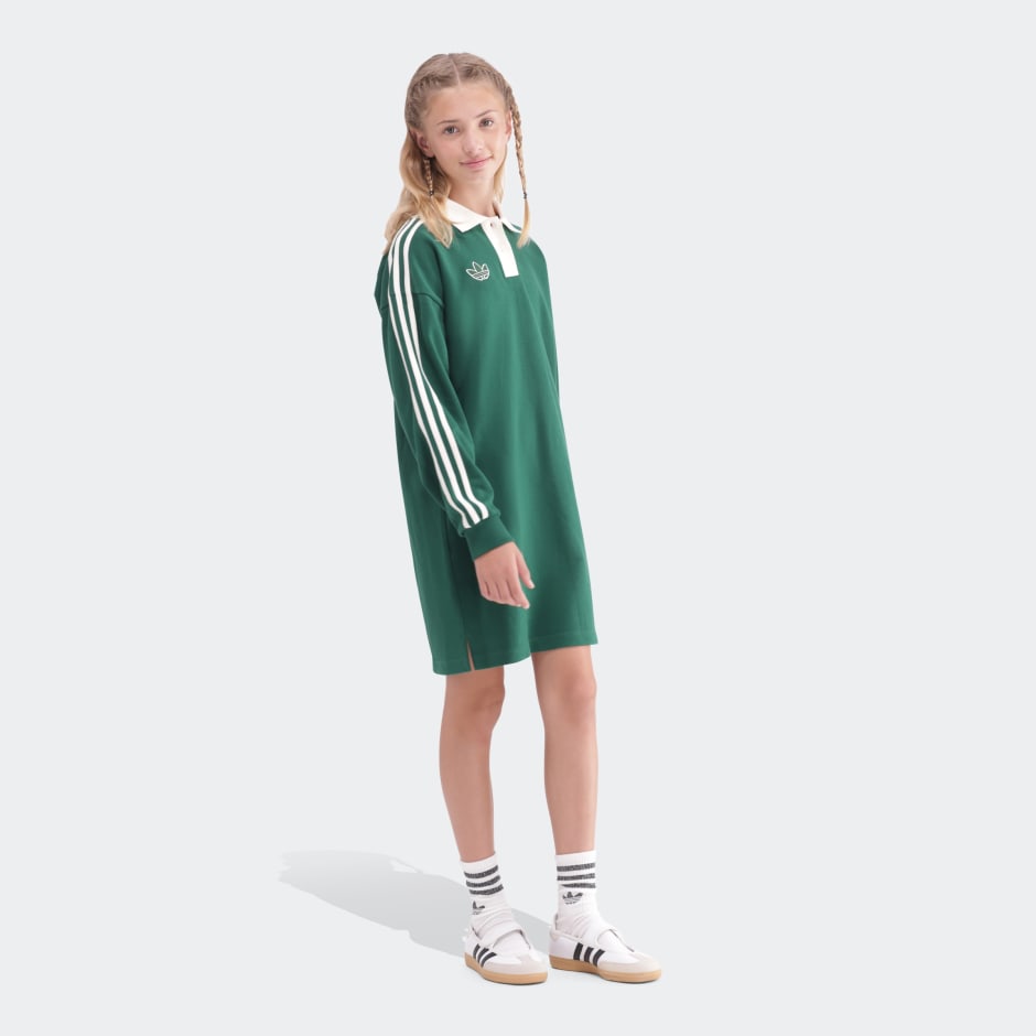 Dumbo Graphic French Terry Long Sleeve Polo Dress