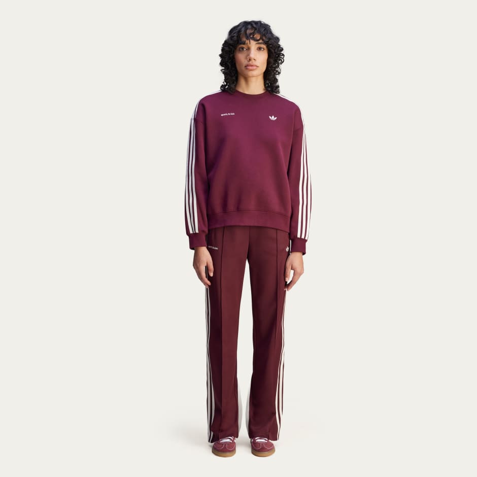 CLOTHING - adidas x Sporty & Rich Track Pants - Burgundy