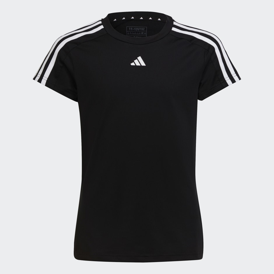 - Qatar Black Tee | 3-Stripes Kids Clothing adidas Train AEROREADY Essentials Slim-Fit Training -