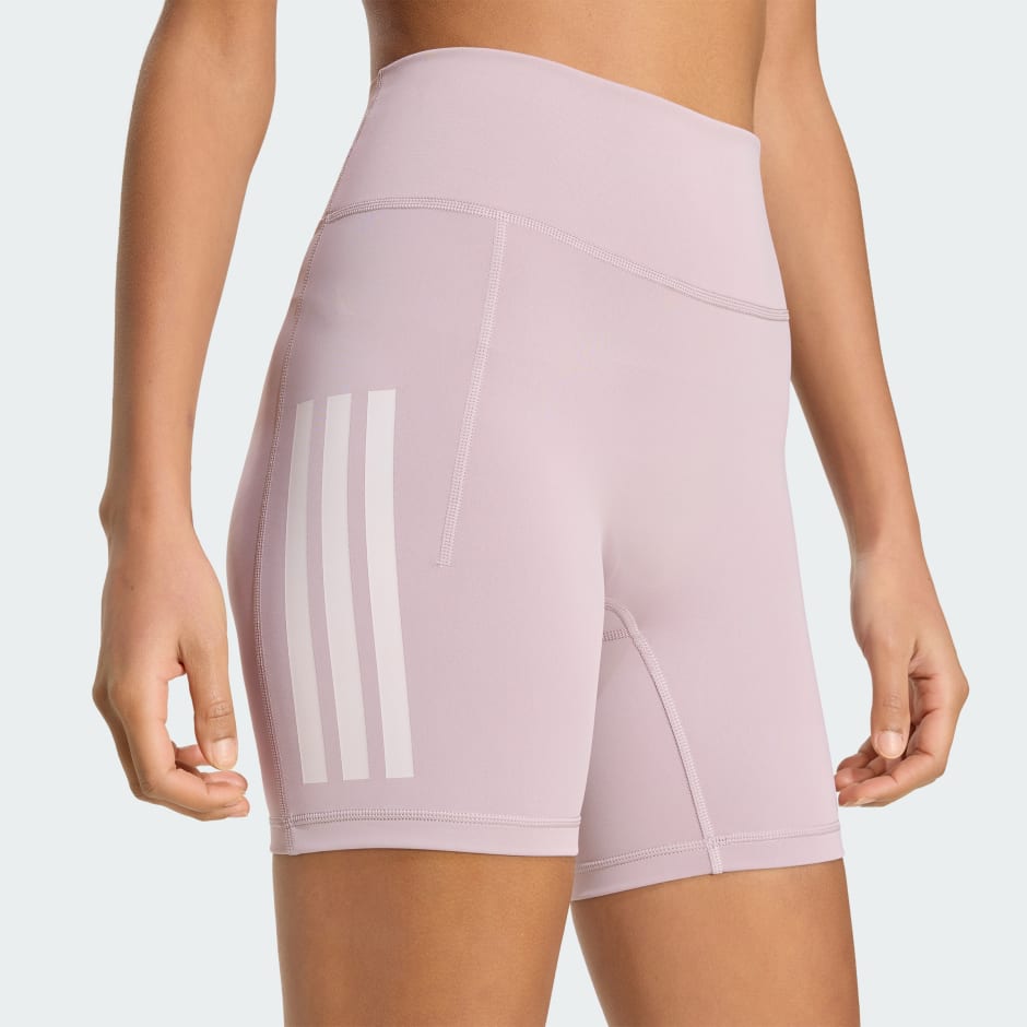 Colanți scurți Optime Workout cu 3 dungi