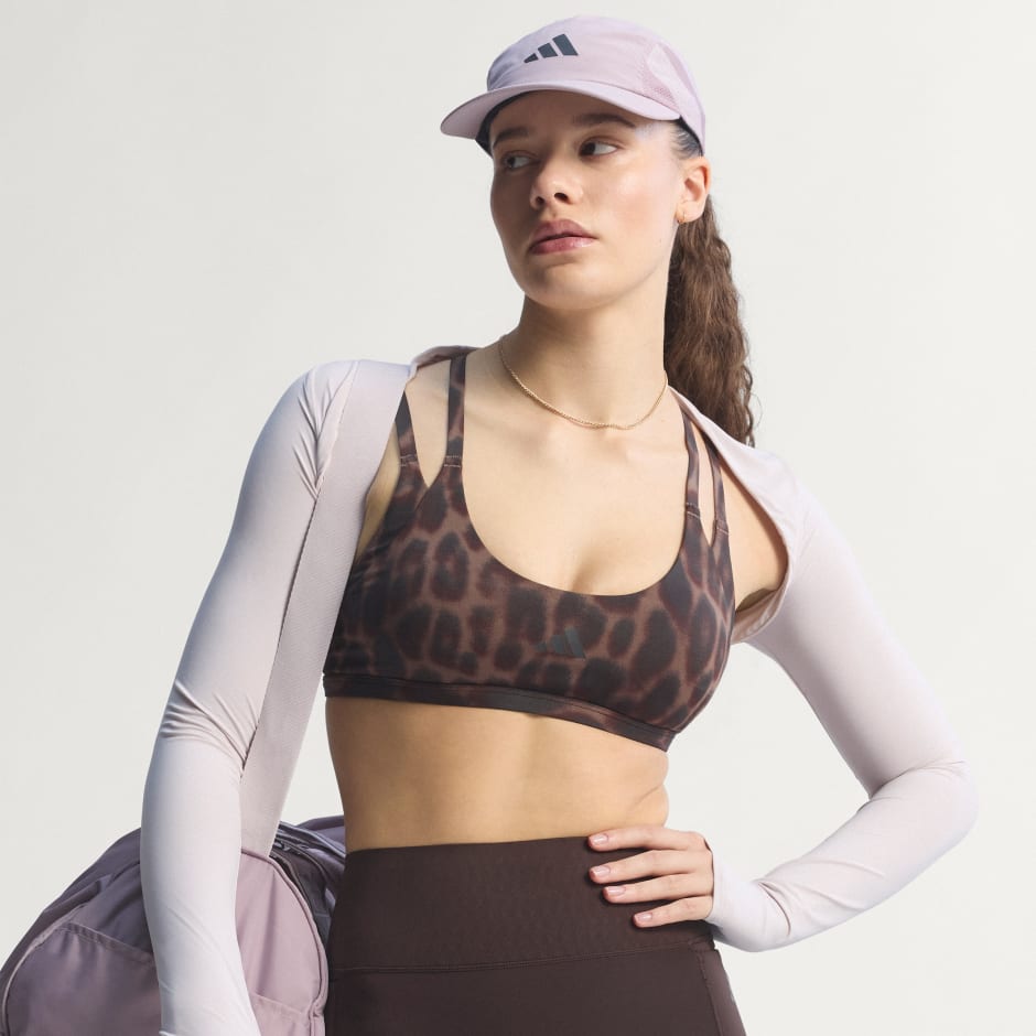 Optime Leopard Strappy Light Support Bra