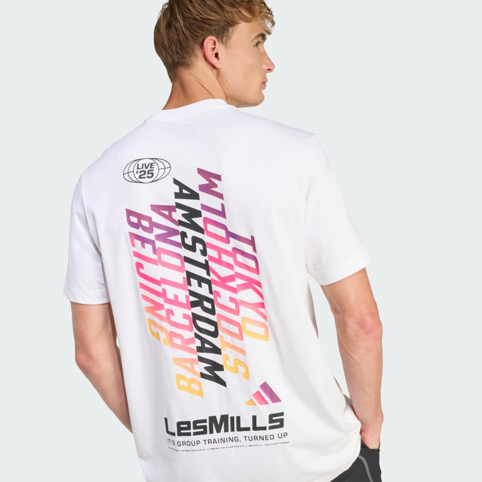 Tricou cu elemente grafice LES MILLS TOUR