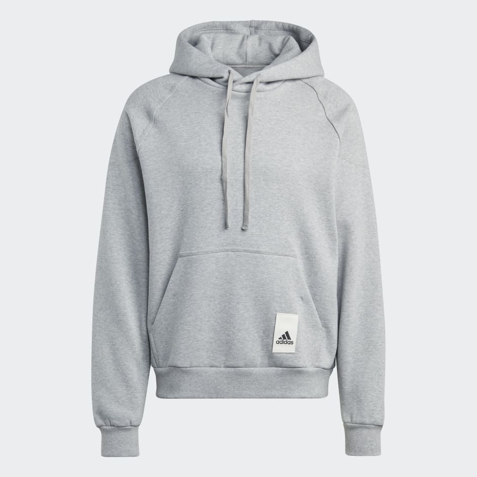 Clothing - Lounge Fleece Hoodie - Grey | adidas South Africa