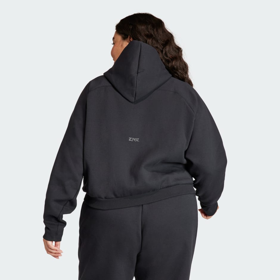 Clothing - adidas Z.N.E. Full-Zip Hoodie (Plus Size) - Black | adidas ...