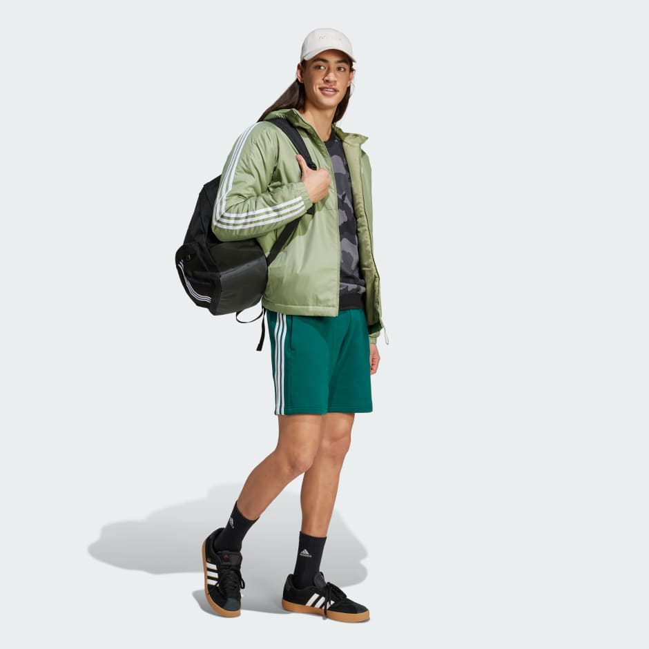 Essentials 3-Stripes Insulated Hooded Jacket