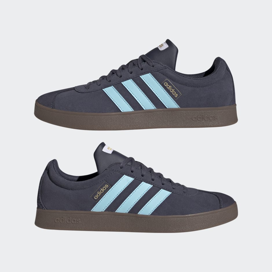 Shoes - VL Court Lifestyle Skateboarding Suede Shoes - Blue | adidas ...