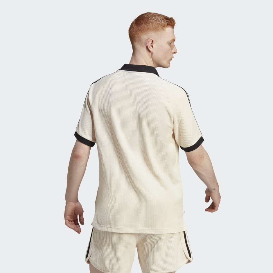 adidas Adicolor Classics Waffle Polo Shirt - Beige | adidas IL