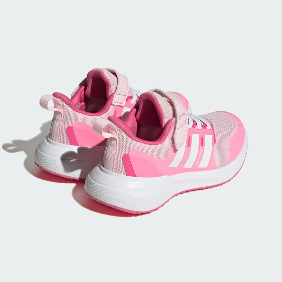 adidas FortaRun 2.0 Cloudfoam Elastic Lace Top Strap Shoes - Pink ...