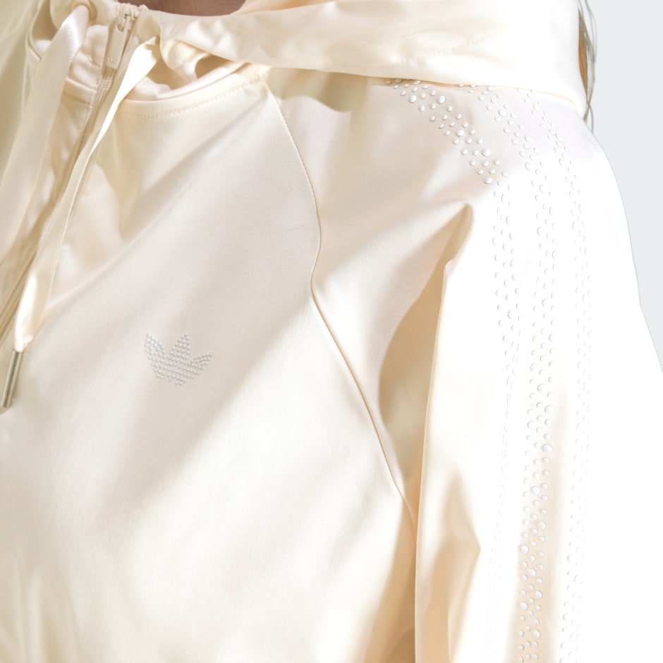 PEARL CROPPED ZIP HOODIE