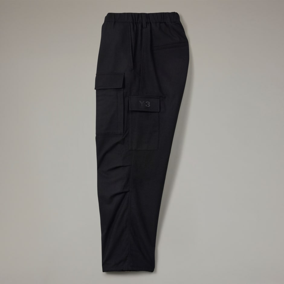 Pantaloni cargo din flanelă de lână Y-3