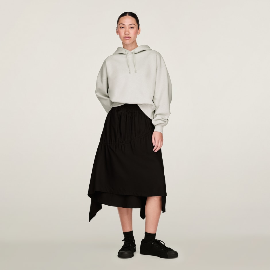 Hanorac larg din material plușat periat Y-3