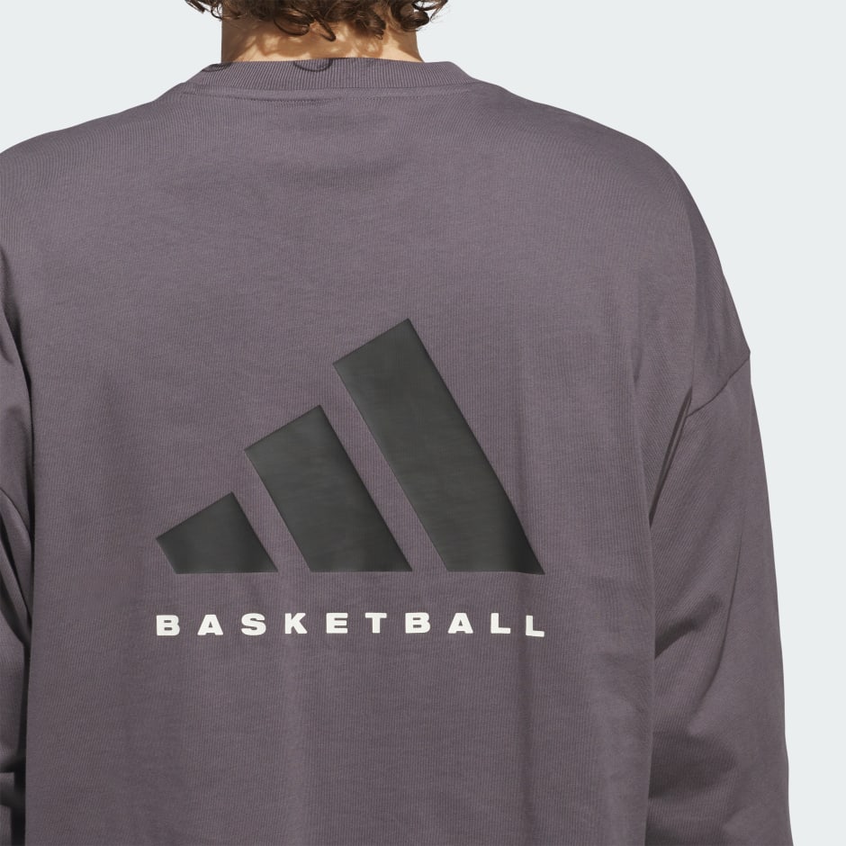 ■adidas■ Basketball Long Sleeve Tee Grey JC7835 All products - adidas Basketball Long Sleeve Tee (Gender