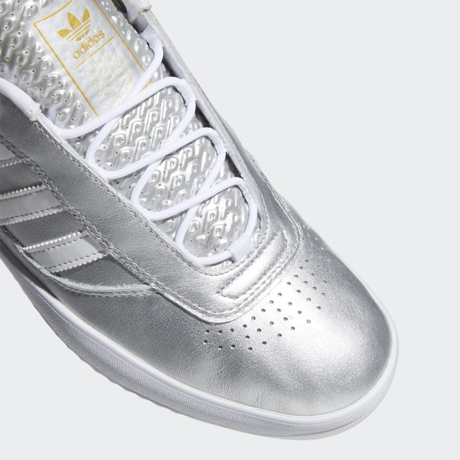 Adidas sales metallic trainers