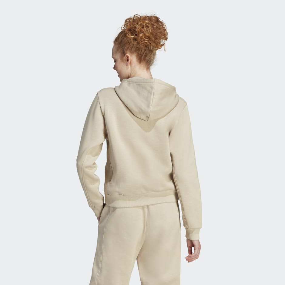 Clothing | adidas Beige Full-Zip - ALL SZN - Women\'s Hoodie Bahrain Fleece