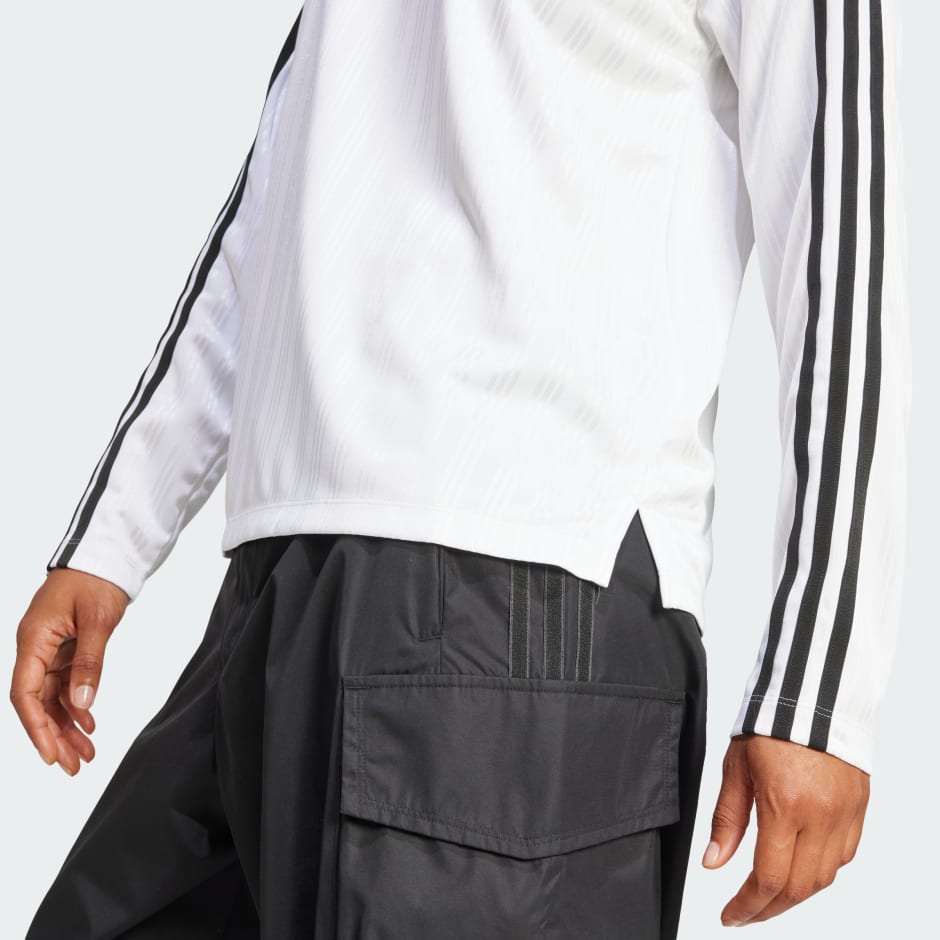 Adicolor Football Jacquard V-Neck Long Sleeve Polo Shirt