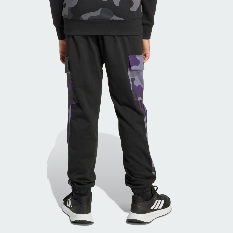 Dječje cargo hlače od frotira Seasonal Essentials Camo