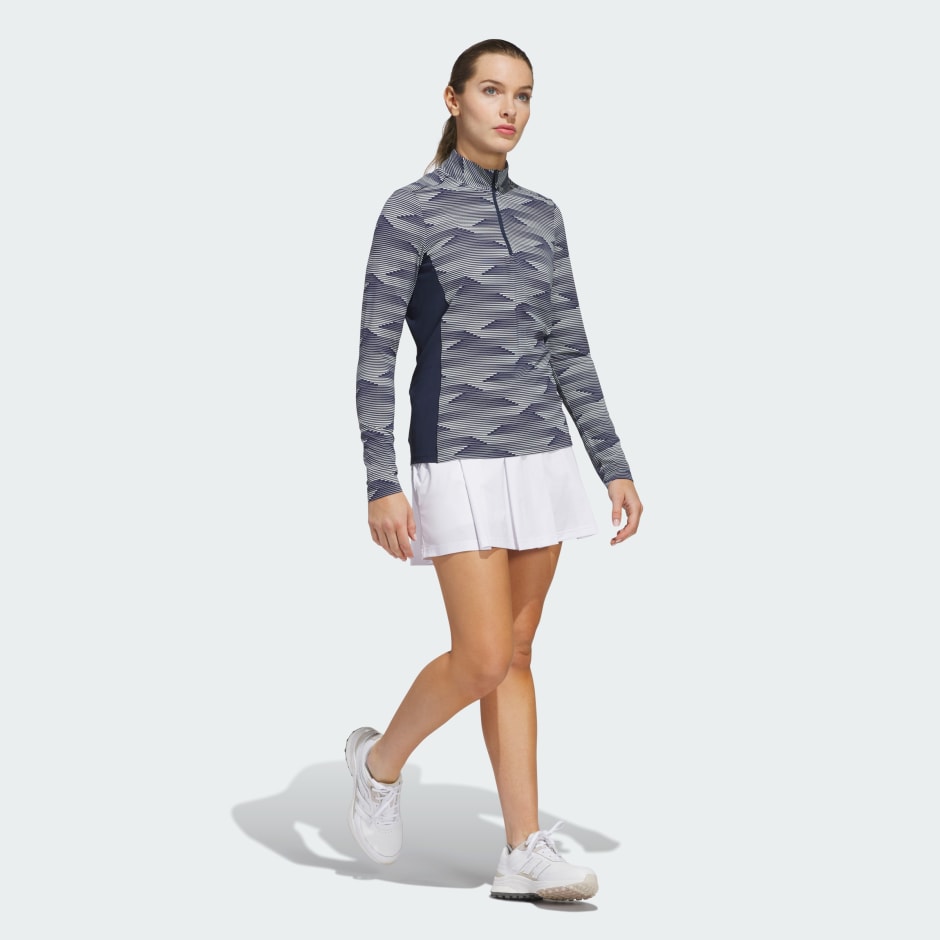 Ultimate365 Printed Quarter-Zip Mock Polo Shirt