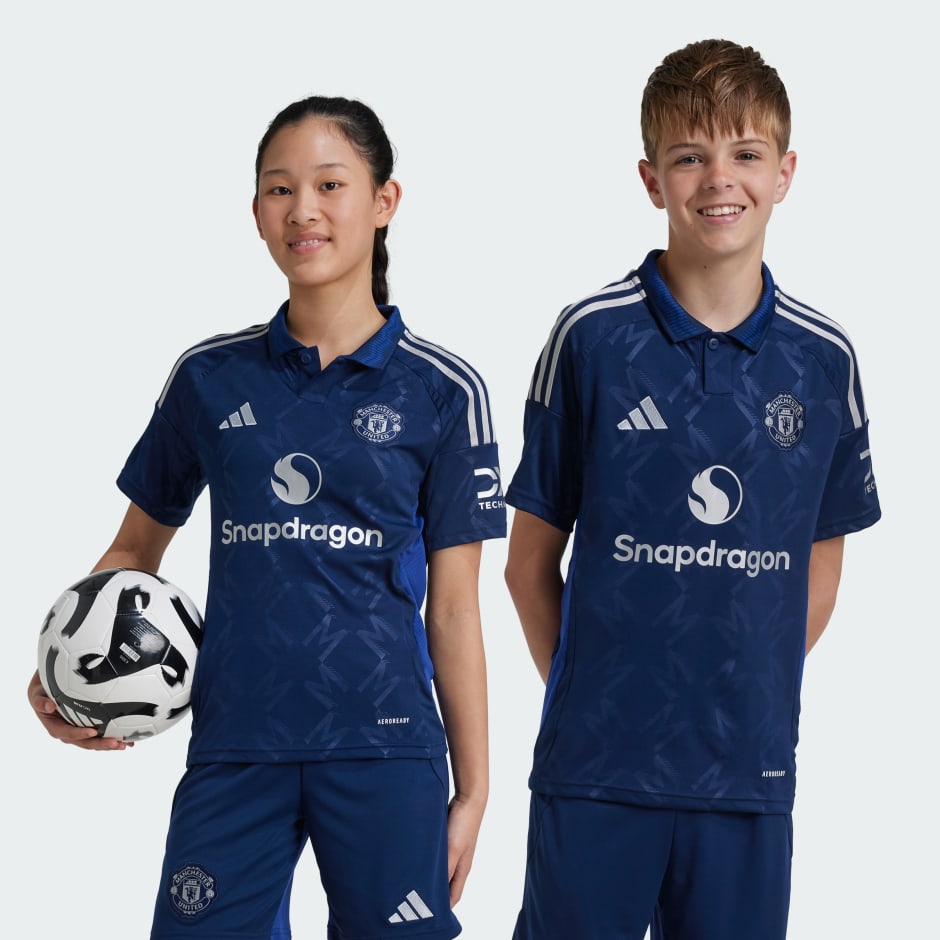 Clothing - Manchester United 24/25 Away Jersey Kids - Blue | adidas ...