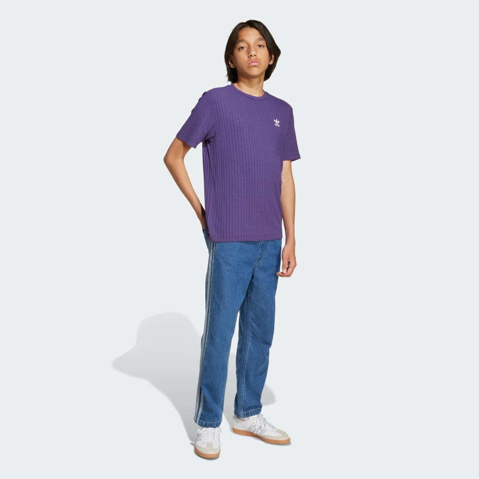 تيشيرت مضلع واسع للأطفال