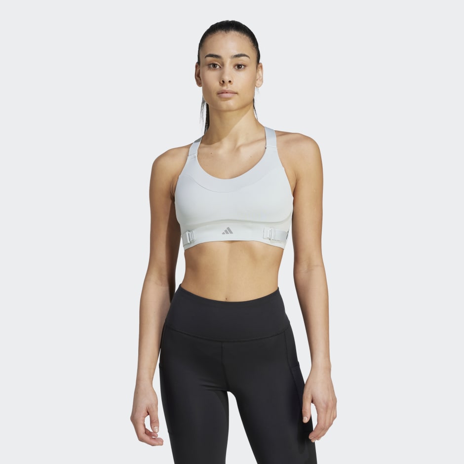 adidas Collective Power Fastimpact Luxe High-Support Bra - Grey ...