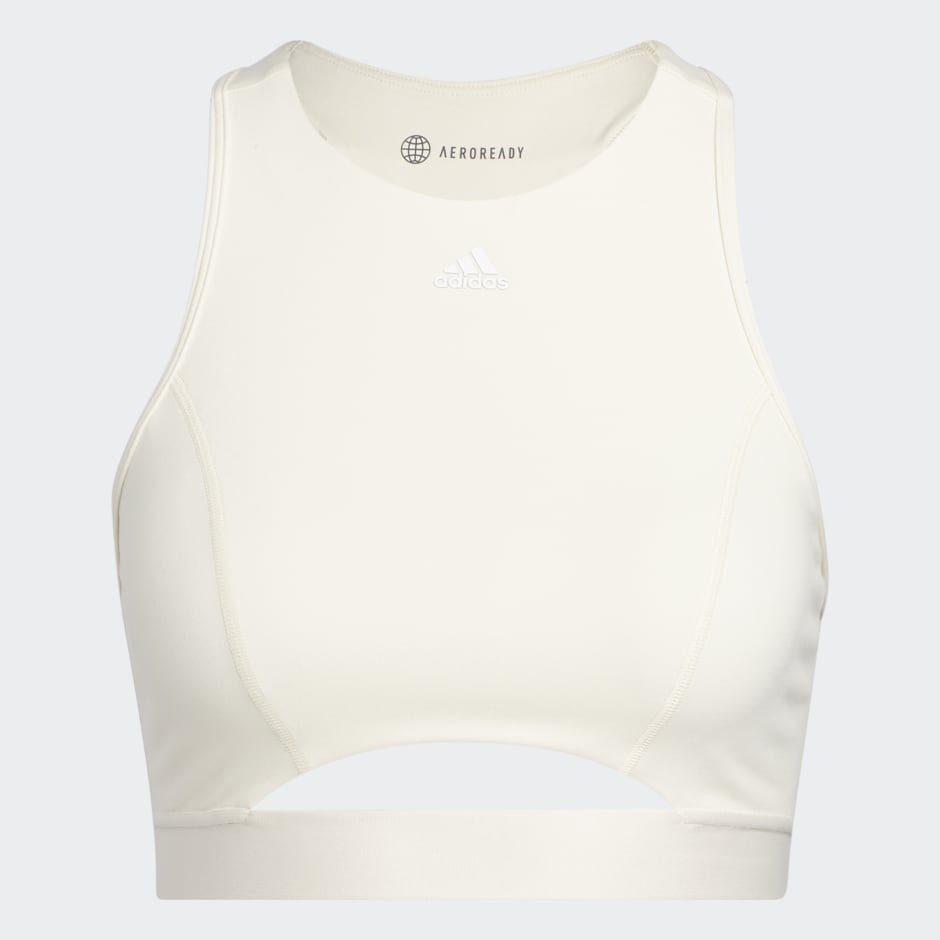 Women's Clothing - Powerreact Training Medium-Support Bra - White