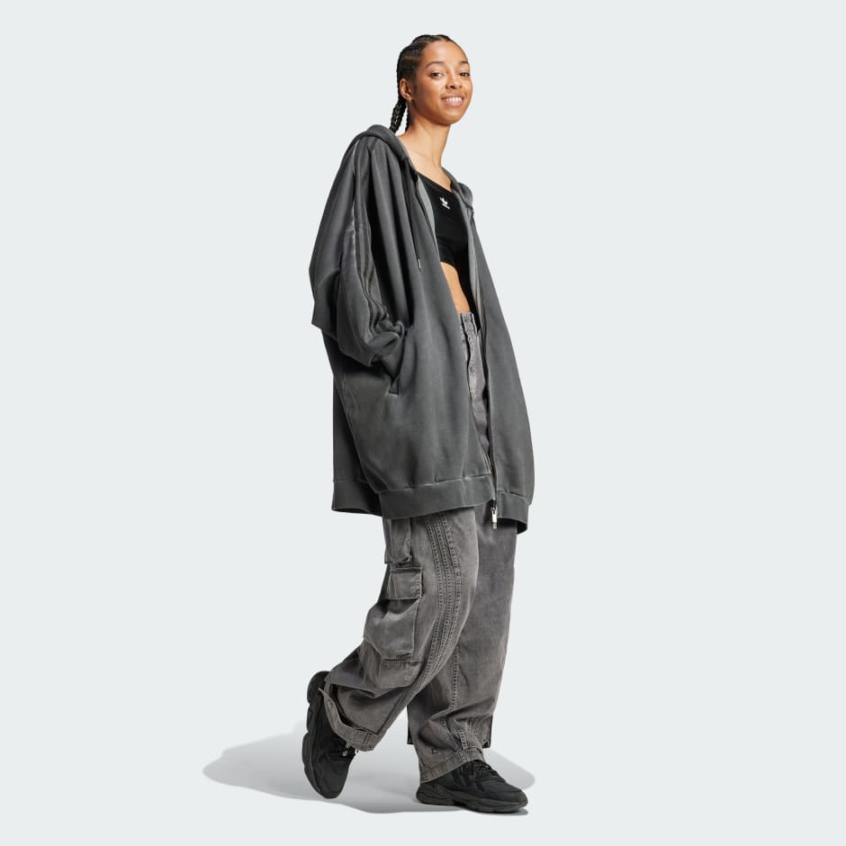 Adilenium Season 2 Washed Oversized Full-Zip Hoodie (Gender