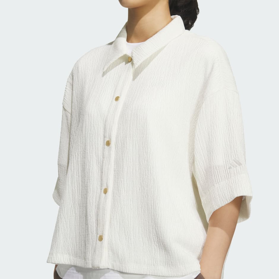 SOFTLUX SHEER LOOSE FIT COLLAR SHIRTS SHORT SLEEVE