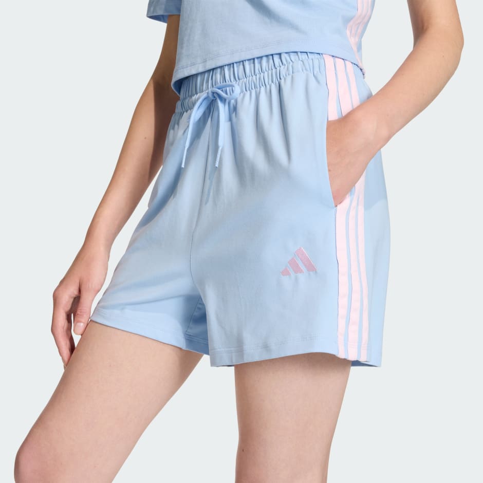 Pantaloni scurți Essentials din bumbac, cu 3 dungi