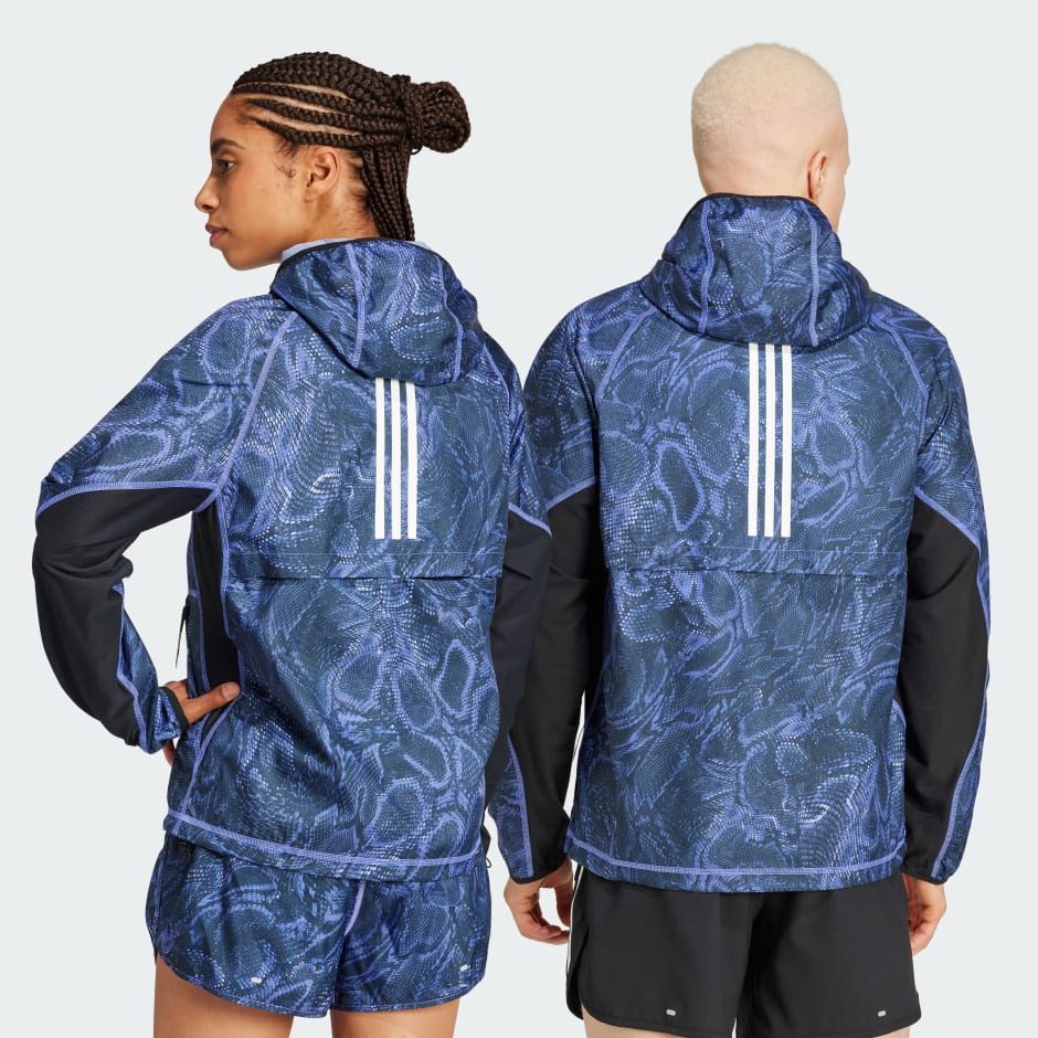 Own The Run Excite Allover Print AEROREADY Hoodie