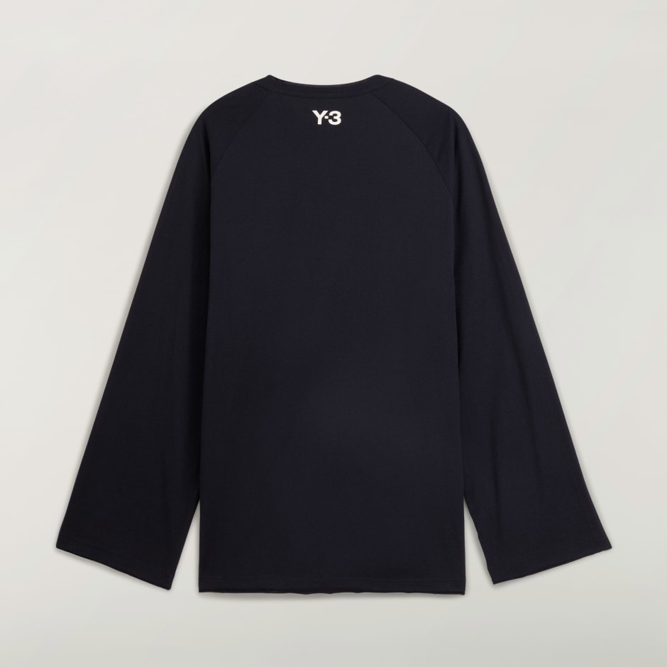 TRICOU CU M&Acirc;NECĂ LUNGĂ Y-3 RAW EDGE 3 STRIPES