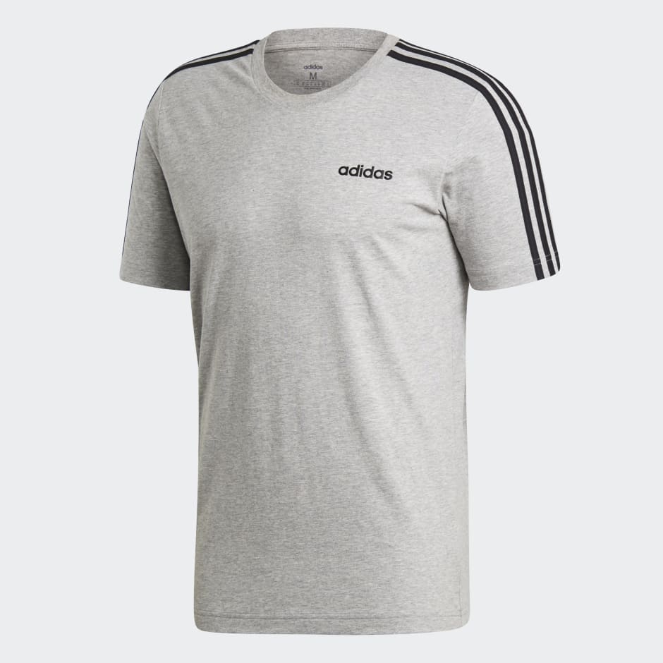 adidas mens essentials 3 stripes tee