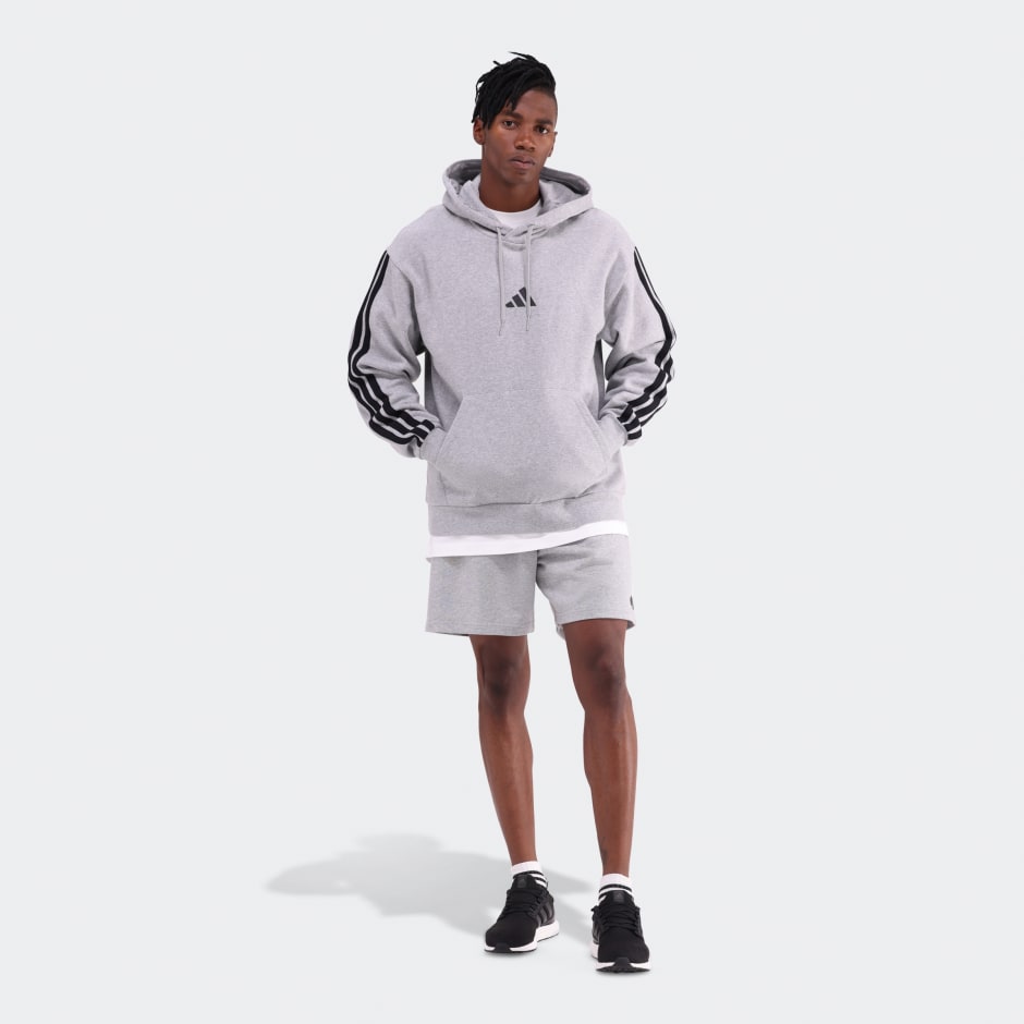 Essentials 3-Stripes Fleece Hoodie