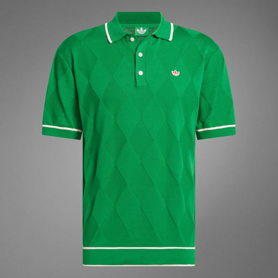 Clothing - Originals Argyle Knit Polo Shirt - Green | adidas
