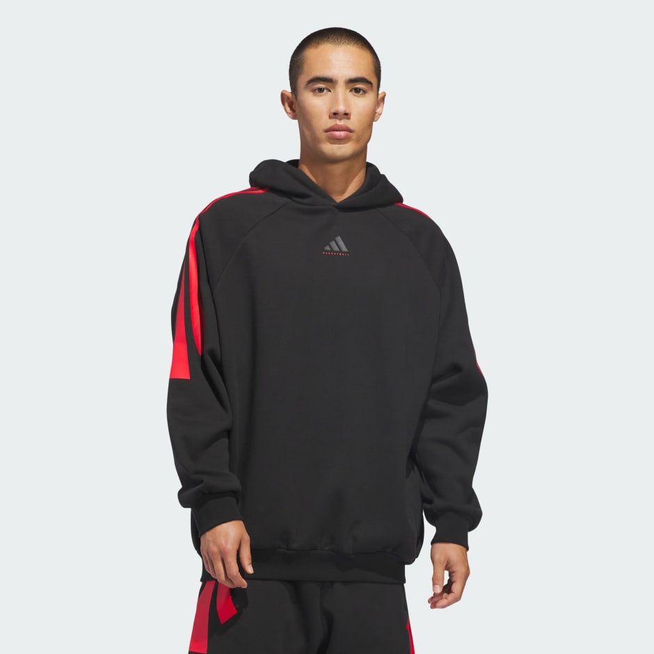 adidas Basketball 3-Stripes Fleece Hoodie (Gender Neutral)