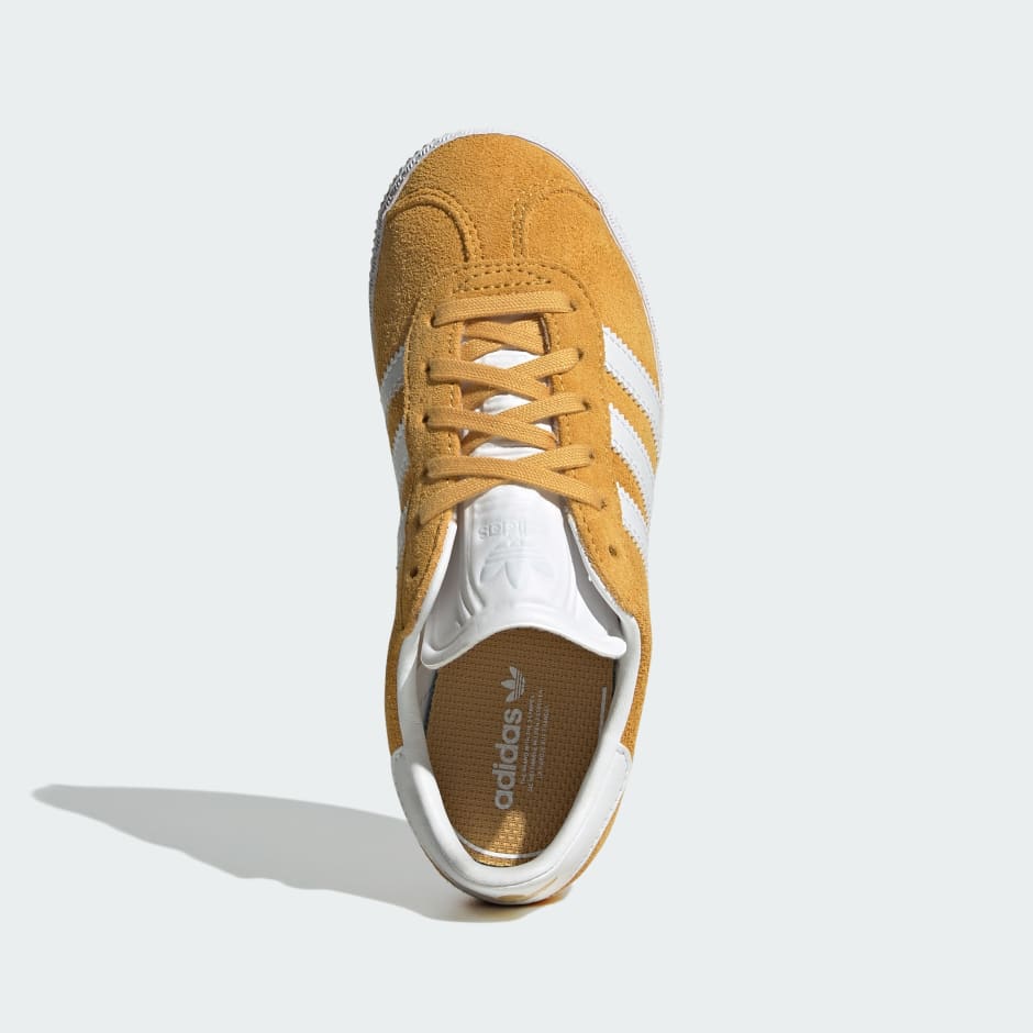 Men's gazelle yellow leather ostrich pack shoes best sale