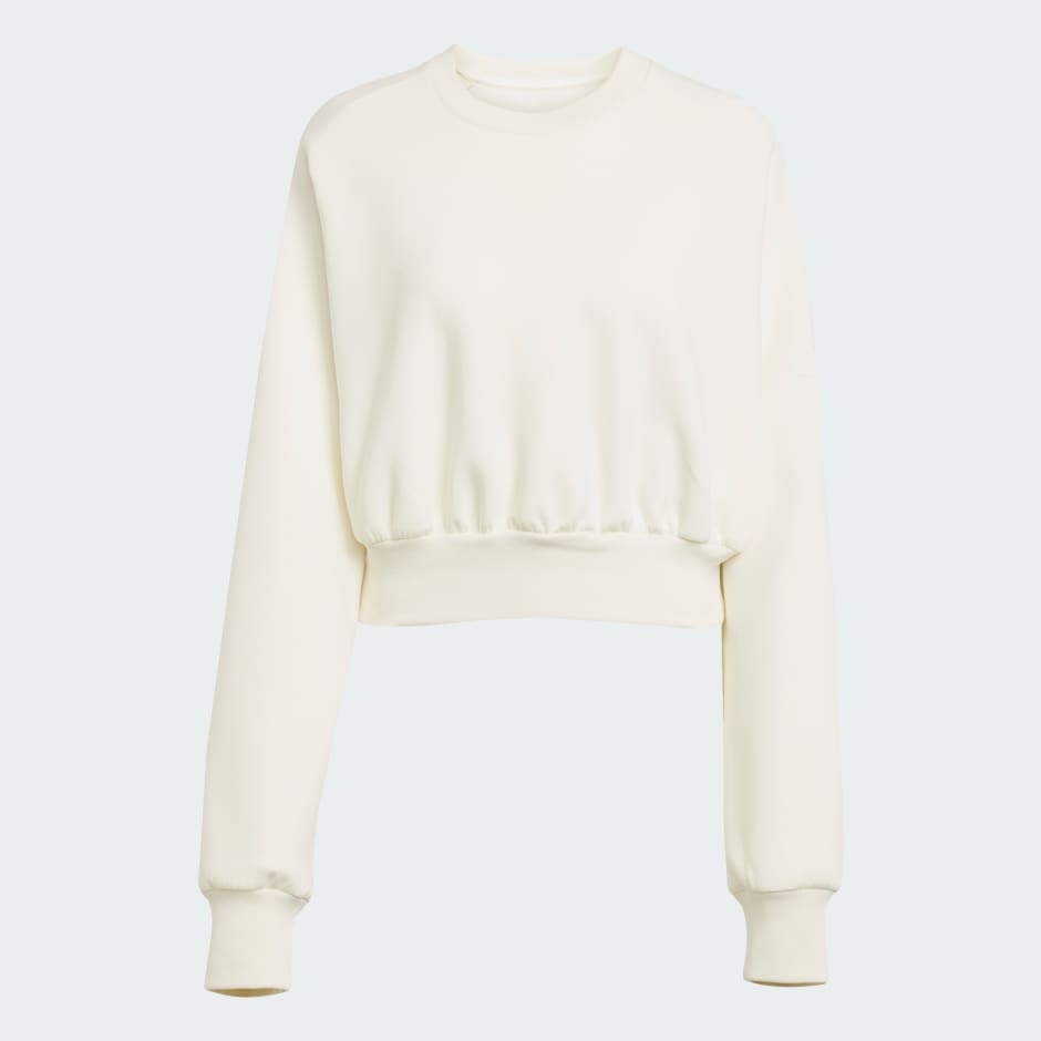 adidas Soft Lux Loose Sweatshirt - White | adidas UAE