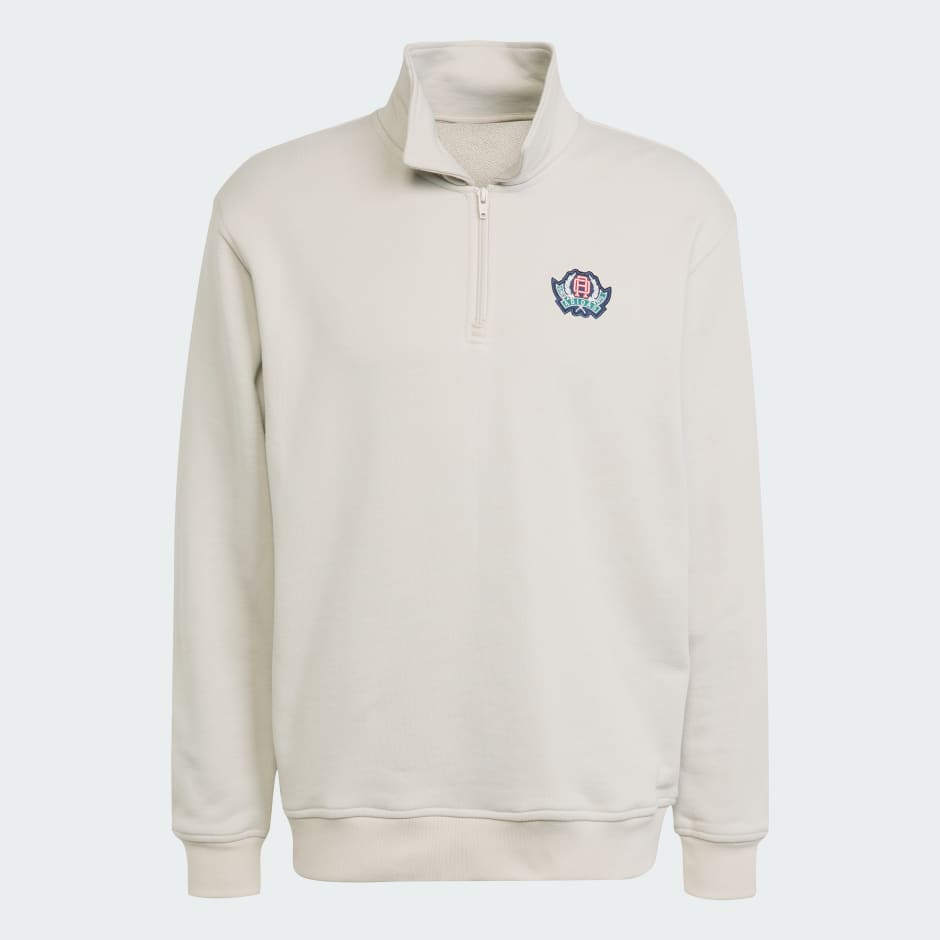 Haut &agrave; demi-zip ample Varsity