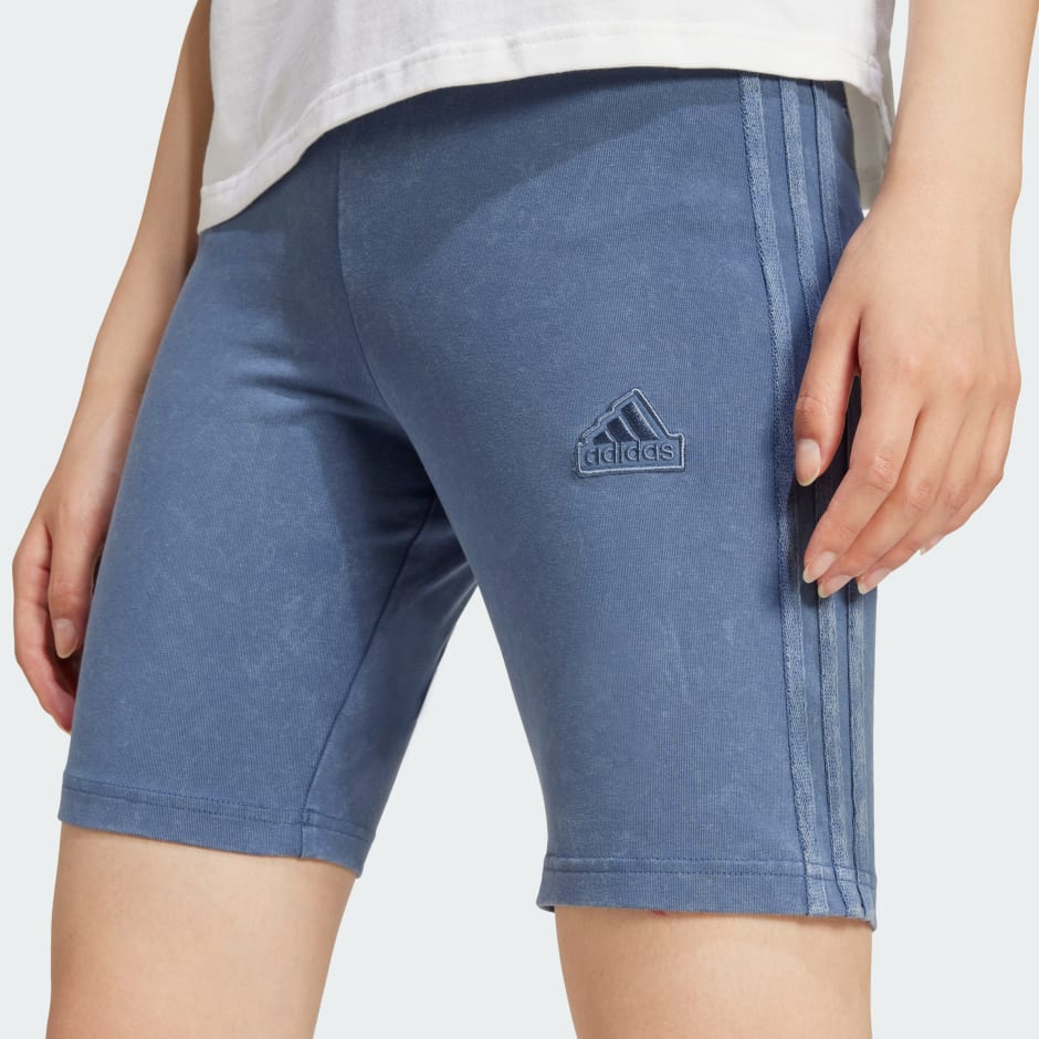 ALL SZN 3-Stripes Garment Wash Bike Shorts