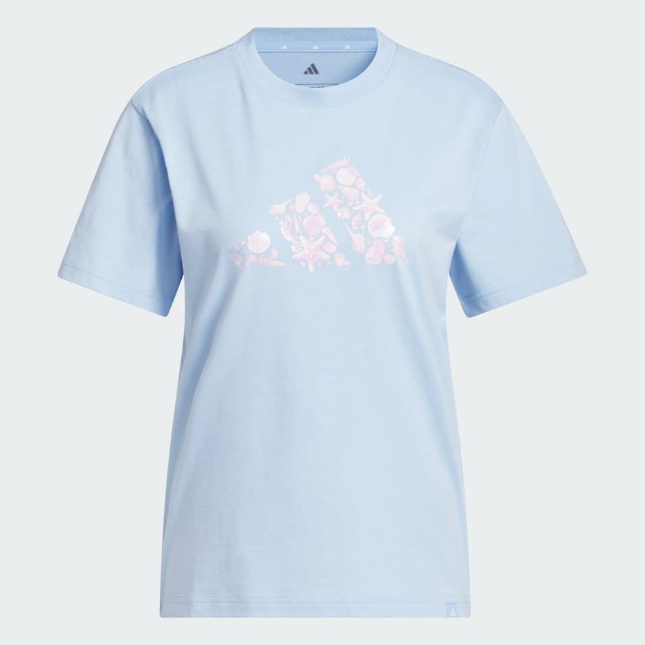 IRIDESCENT SHELLS BIG LOGO GRAPHIC T-SHIRT