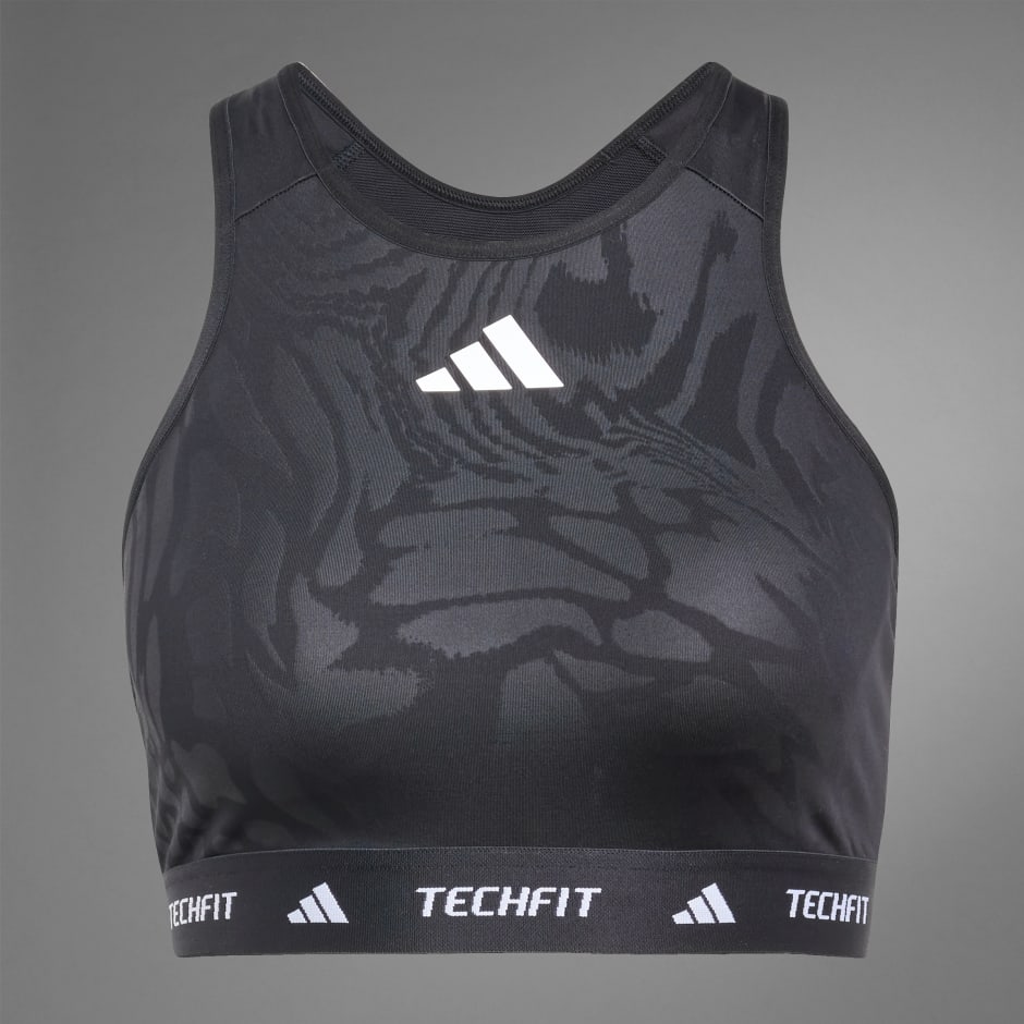 Techfit Medium-Support High-Neck Print Bra