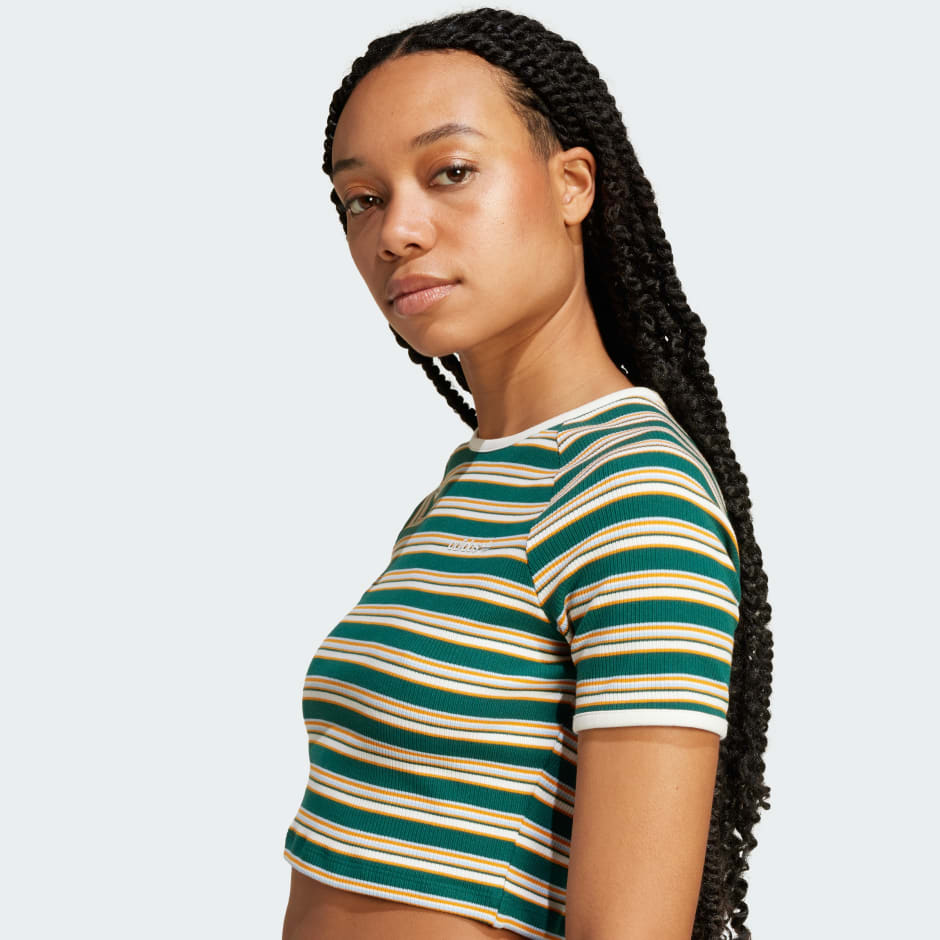 '80s Rib Stripe Baby Tee