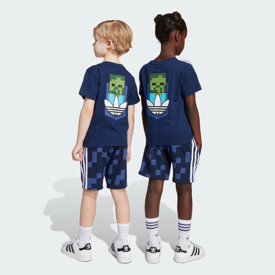 Set tricou și pantaloni scurți copii adidas Originals X Minecraft