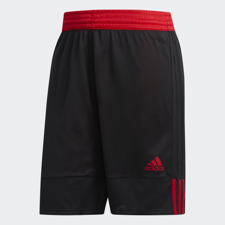 adidas black and red shorts