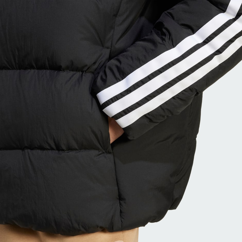 Pernata jakna s kapuljačom Essentials Climawarm 3-Stripes