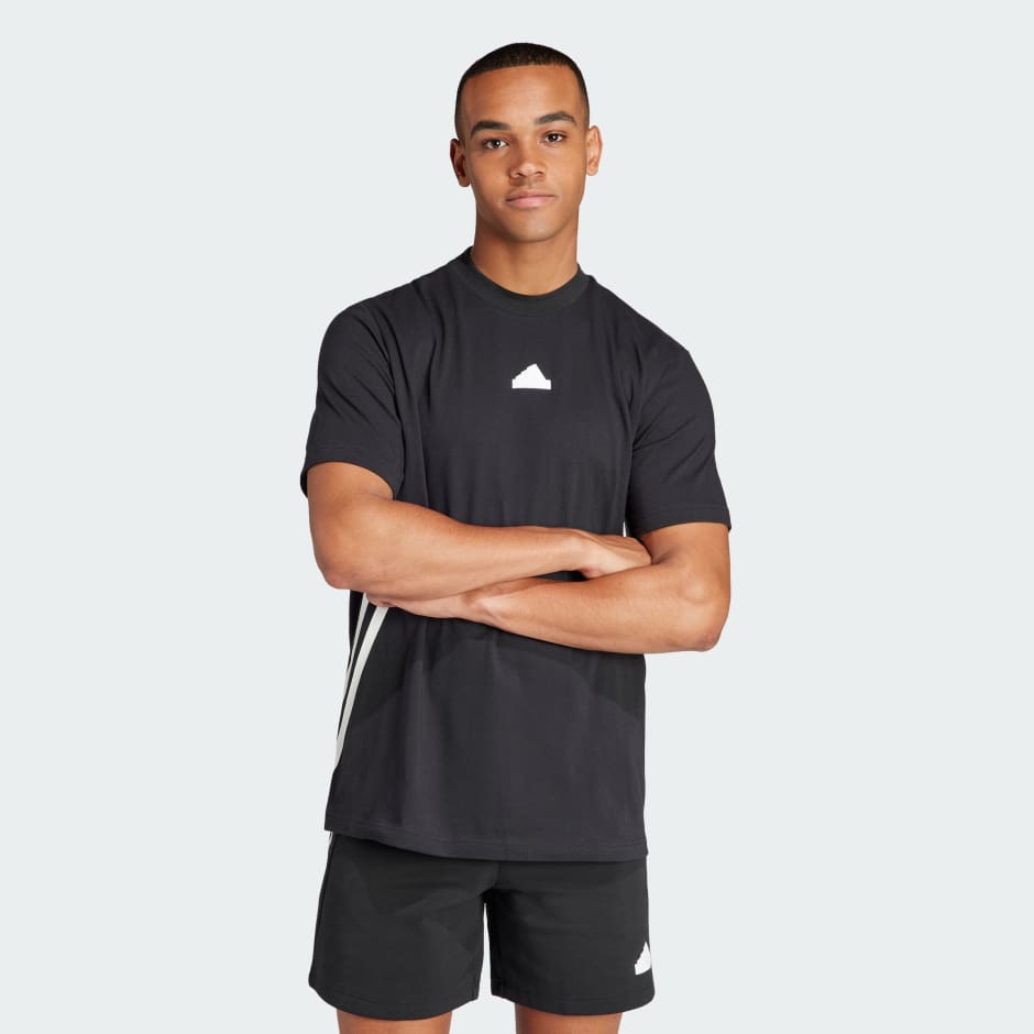 adidas Future Icons 3-Stripes Tee - Black | adidas UAE