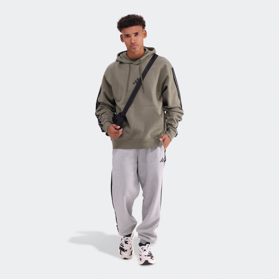Essentials 3-Stripes Fleece Hoodie